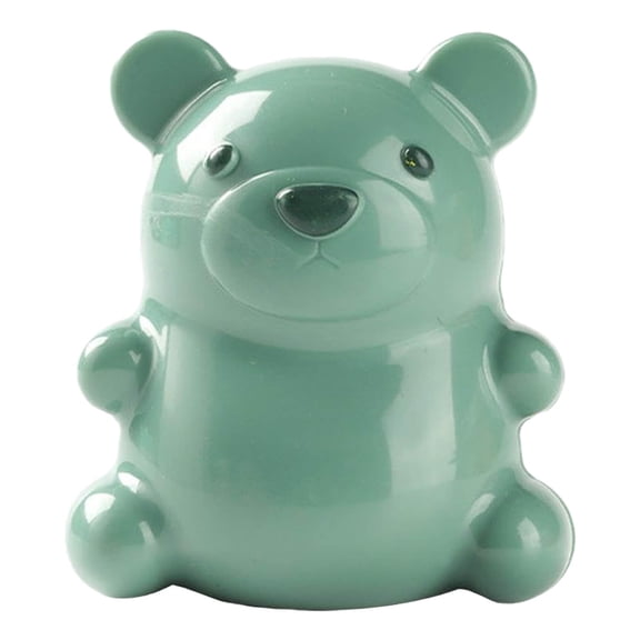Adorable Bear Shaped Nail Cleaning Brush for Children Soft Gentle Hand Grip Massage Tool Effectively Dirt Under Kids Fingernails Safe Cute Design, 2.91x3.22 inch, Green