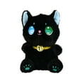 thumbnail image 1 of Adorable Black Cat Plush Toy with Colorful Embroidered Eyes, Soft Stuffed Animal for Kids & Collectors, 8 Inches, 1 of 4