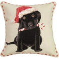 thumbnail image 1 of Adorable Black Lab Holiday Throw Pillow – Festive Christmas Décor, 1 of 1