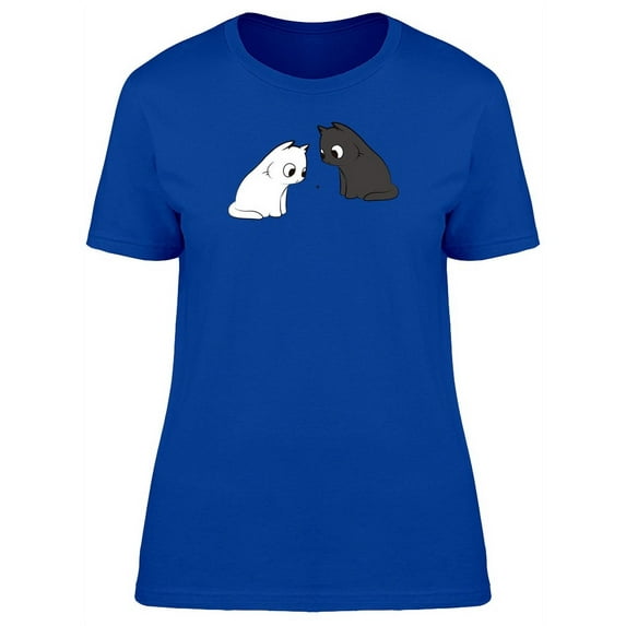 Adorable Black & White Kittens T-Shirt Women -Image by Shutterstock, Female Small