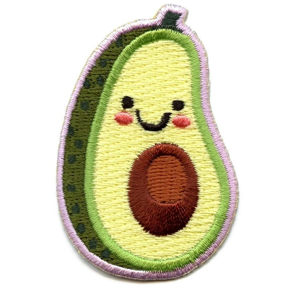 Adorable Blushing Avocado Patch Embroidered Iron On
