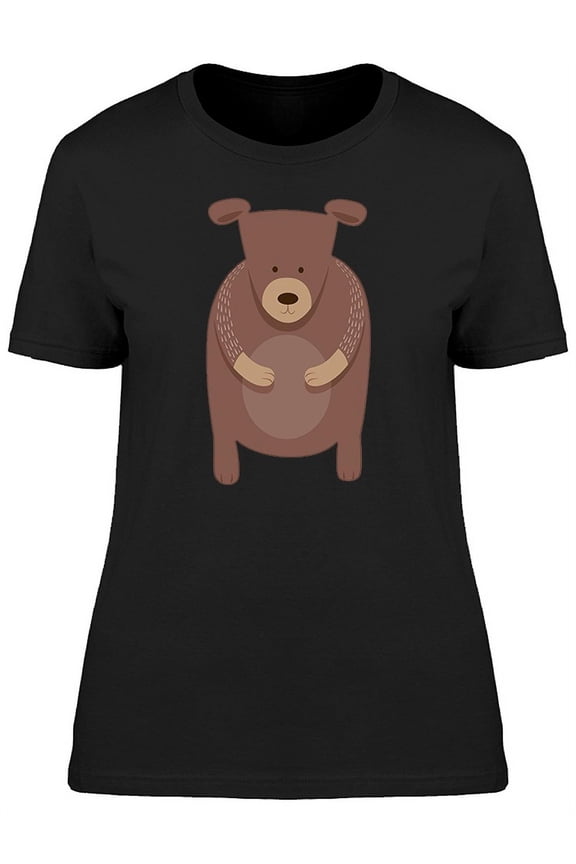 Adorable Boho Bear Cartoon T-Shirt Women -Image by Shutterstock, Female Small