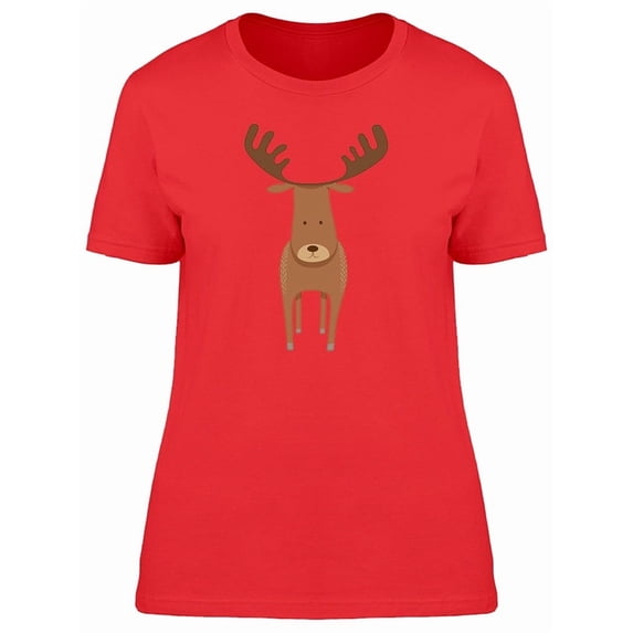 Adorable Boho Deer Cartoon Tee Women's - Women T-Shirt, Small
