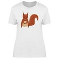 thumbnail image 1 of Adorable Boho Squirrel Cartoon T-Shirt Women -Image by Shutterstock, Female Large, 1 of 2