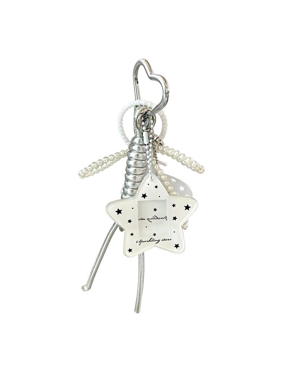 Adorable Bows Key Chain For Girls And Teens Featuring Star Shape And Smooth Texture Handbag Accessory