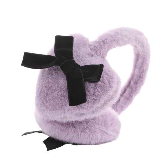Adorable Bows Plush Ear Muffs Winter Warm Thermally Earmuffs Ear Fashion Cover For Women Girls Outdoor Sports