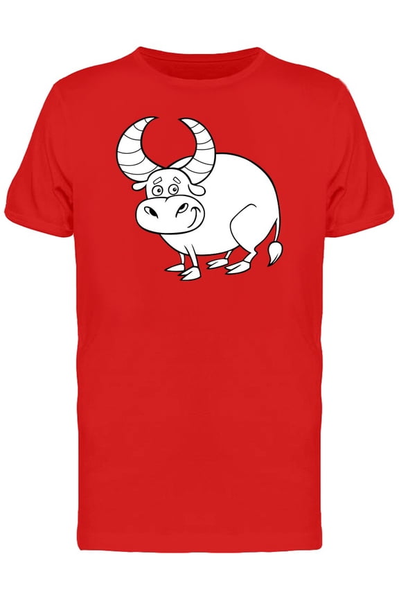 Adorable Bull Cartoon Tee Men's -Image by Shutterstock