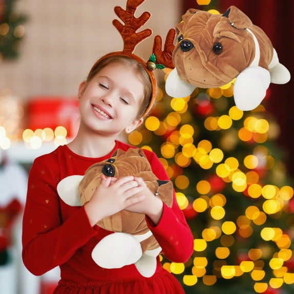 Taicans Adorable Bulldog Plush Toy,15.7in,Soft & Huggable,Perfect for Kids,Gifts,Decor,Birthday Present,Cuddly Stuffed Animal,Comforting Hug Toy