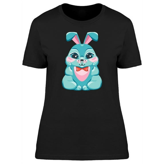 Adorable Bunny Doodle Cartoon T-Shirt Women -Image by Shutterstock, Female Small