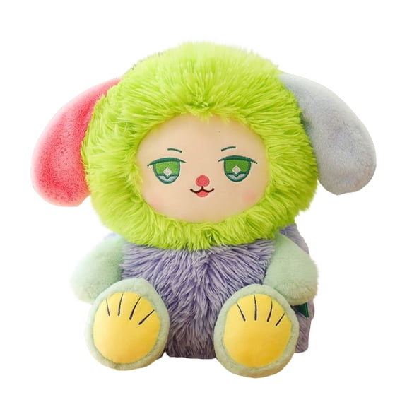 Adorable Bunny Plush Toy, Soft Stuffed Animal Doll with Cute Fluffy Ears, Huggable Cuddly Gift for Kids and Toddlers, 15 Inch, Multicolor