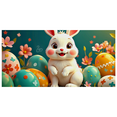 thumbnail image 1 of Adorable Bunny Themed Easter Background Banner Party Decorations for Easter Egg Hunts Family Gatherings Photo Shoots Spring Celebrations, 1 of 8