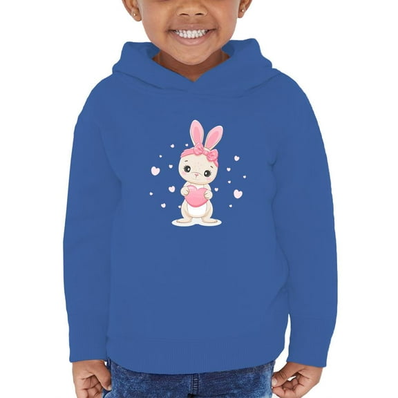 Adorable Bunny W Hearts Hoodie Toddler -Image by Shutterstock, 4 Toddler