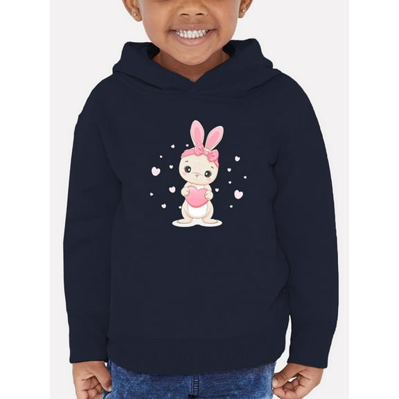 Adorable Bunny W Hearts Hoodie Toddler -Image by Shutterstock,  4 Toddler