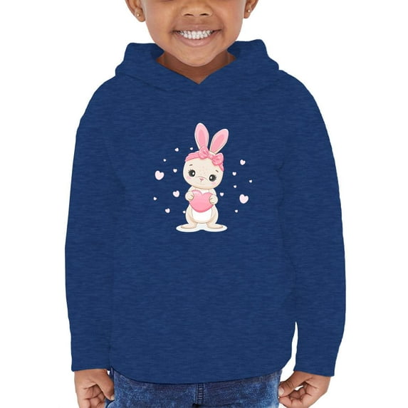 Adorable Bunny W Hearts Hoodie Toddler -Image by Shutterstock, 5 Toddler