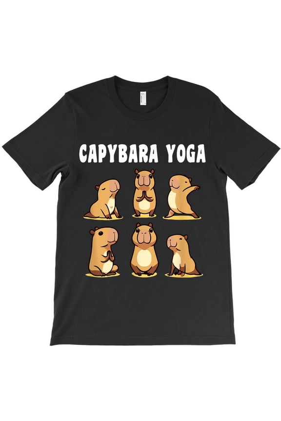 Adorable Capybara with an Orange on its Head Funny Viral Meme Themed H32929 T-Shirt, for Men and Women, Up to Size 5XL