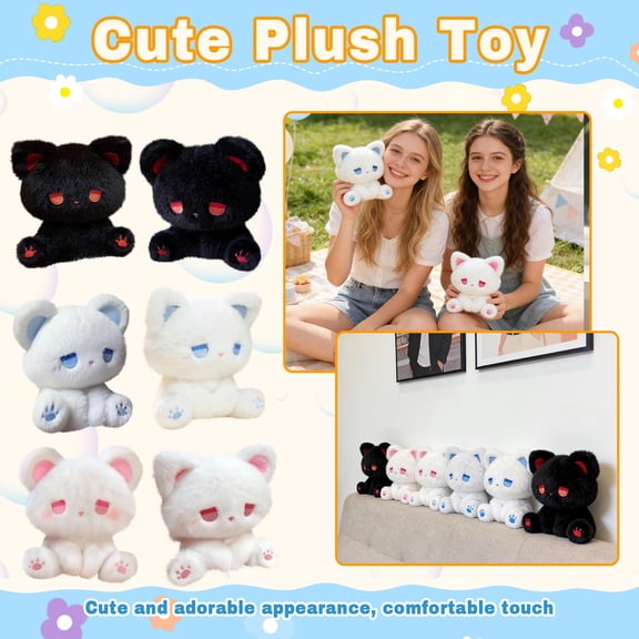 Adorable Cartoon Character Plush Doll Stuffed Animal Toy Gift For Children, Children's Rag Doll Soft Gift Pillow For Kids' Room, Cute Plush Toy As Daily Play Companion And Bedroom