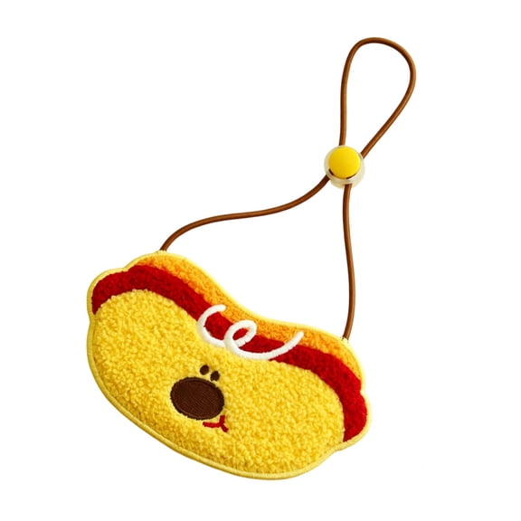 Adorable Cartoon Embroidery Pet Saliva Bib, Adjustable Comfort Neckband for Cats Small Dogs, Decorative Pet Bandana, Yellow