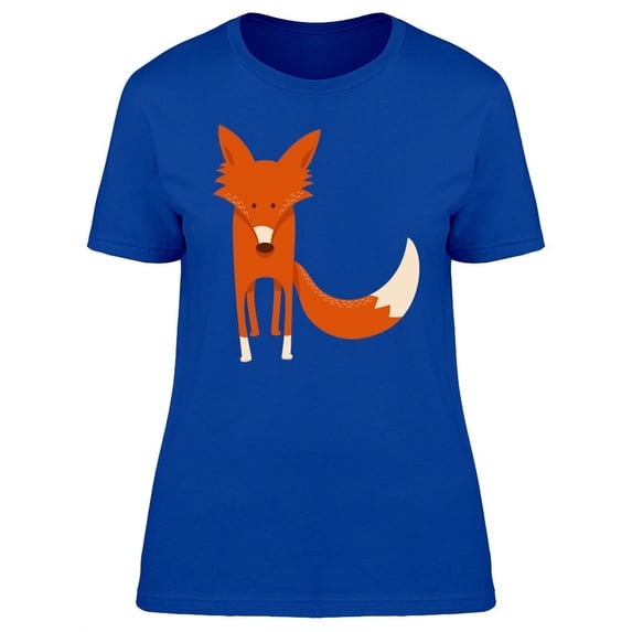 Adorable Cartoon Fox T-Shirt Women -Image by Shutterstock, Female Small
