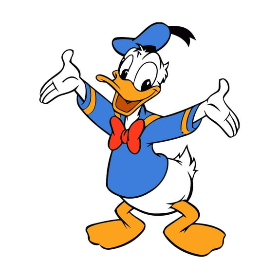 Adorable Cartoon Happy Duck Goofy Donald Duck Daisey Cartoon Adorable Cartoon Girls Boys Kids Room Design Colorful Nice Pretty Elevate Home Vinyl Visual Decoration Creative Aesthetic Art 28x28 inch