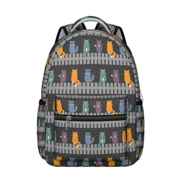 Adorable Cat Backpack for Women & Teens - Waterproof School Bag for Travel & College - Lightweight Laptop Friendly with Organizer Pockets