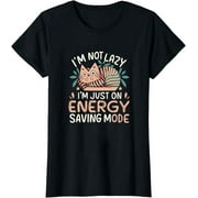Adorable Cat Lover Tee: Embrace Your Energy-Saving Mode with Style!