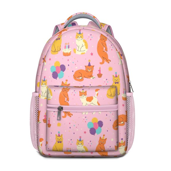 Adorable Cat and Paw Print School Backpack – Funny Pet Cartoon Pattern Bag for Animal and Cat Lovers