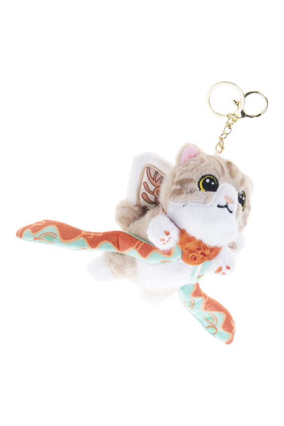 Adorable Cats/Deer Stuffed Keychain Pendant Comfortable Bag Ornament Stuffed Toy Keyring Jewelry for Women