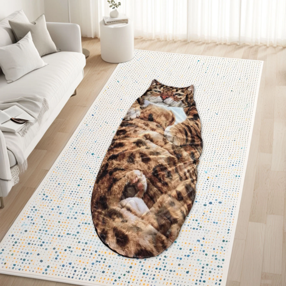 Adorable Cats Envelopes Sleeping Bag, Adult Plush Cat Sleeping Bag, Plush Cat Shaped Couch Comfy Accent Floor Sofa, for Gaming, Reading in Living Room, Bedroom