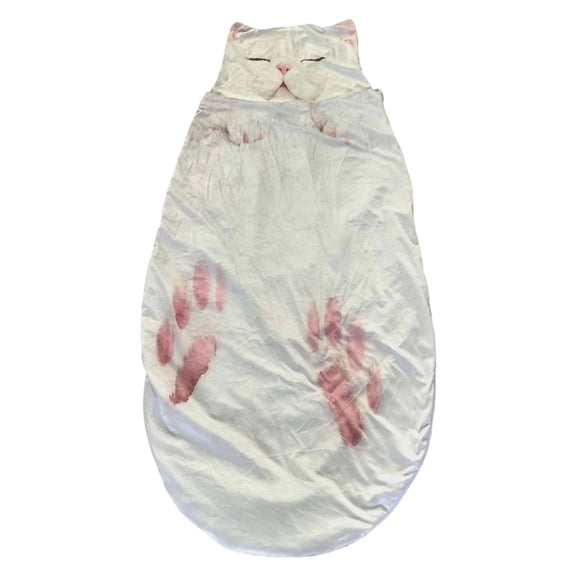 Adorable Cats Envelopes Sleeping Bag, Adult Sized Cozy Fuzzy Cat Nap Sack for Lounging, Camping & Sleepovers, Soft Warm Plush Blanket Bed, Machine Washable,A