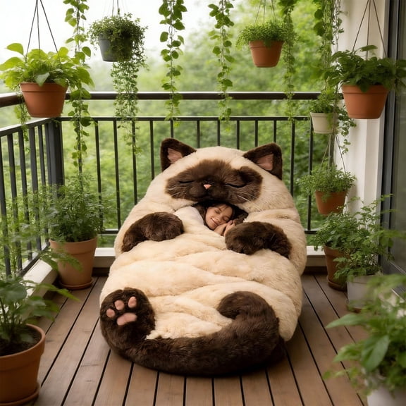 Adorable Cats Envelopes Sleeping Bag, Cozy Warm Envelope Design Sleeping Bag for Adults and Kids, Indoor Camping and Home Comfort, Cute Cat Themed Sleeping Bag