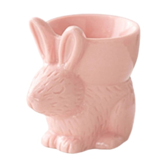 Adorable Ceramic Rabbit Shaped Egg Holder for Easter Decor Kitchen Storage and Festive Holiday Display Multicolor B