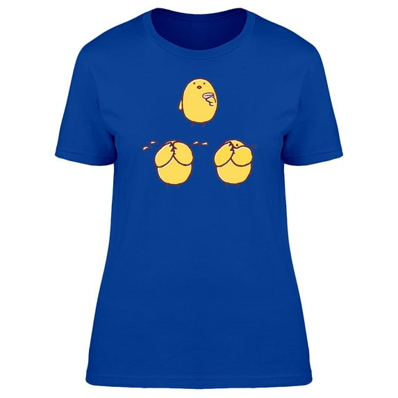 Adorable Chicken Poses Cartoon Tee Women's -Image by Shutterstock
