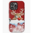 thumbnail image 1 of Adorable Christmas Reindeer Cartoon Phone Case for iPhone 16 15 14 13 12 11 Pro Max - Modern Phone M97, 1 of 2