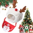 thumbnail image 1 of Adorable Christmas Tree Pom-Pom Hat, Dog Hats, Funny Soft Pet Hats for Dogs, Reindeer Christmas Tree Headwear, 1 of 8