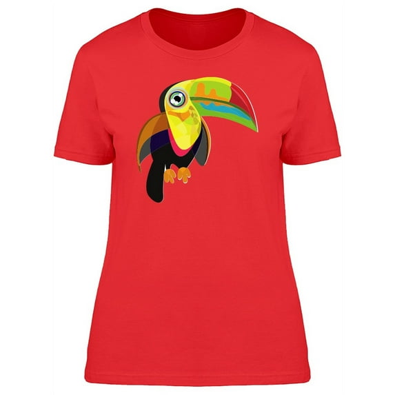 Adorable Colorful Toucan Cartoon T-Shirt Women -Image by Shutterstock, Female Small