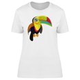 thumbnail image 1 of Adorable Colorful Toucan Cartoon T-Shirt Women -Image by Shutterstock, Female x-Large, 1 of 2