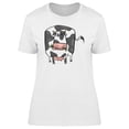 thumbnail image 1 of Adorable Cow Eating Cartoon T-Shirt Women -Image by Shutterstock, Female Medium, 1 of 2