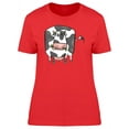thumbnail image 1 of Adorable Cow Eating Cartoon T-Shirt Women -Image by Shutterstock, Female Small, 1 of 2