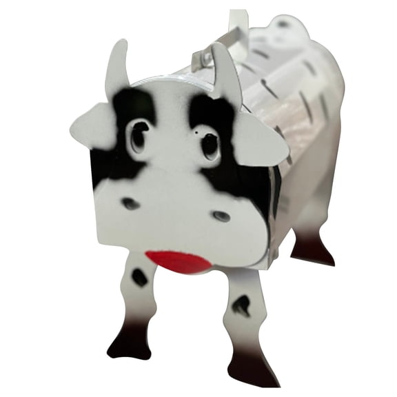 Adorable Cow-Shaped Metal Mailbox for Kids Durable, Fun, and Decorative Animal-Themed Storage Solution
