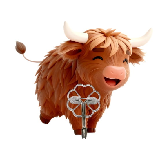 Adorable Cow Wall Hooks for Entryway Organization Backing Mounts Easily Without Tools