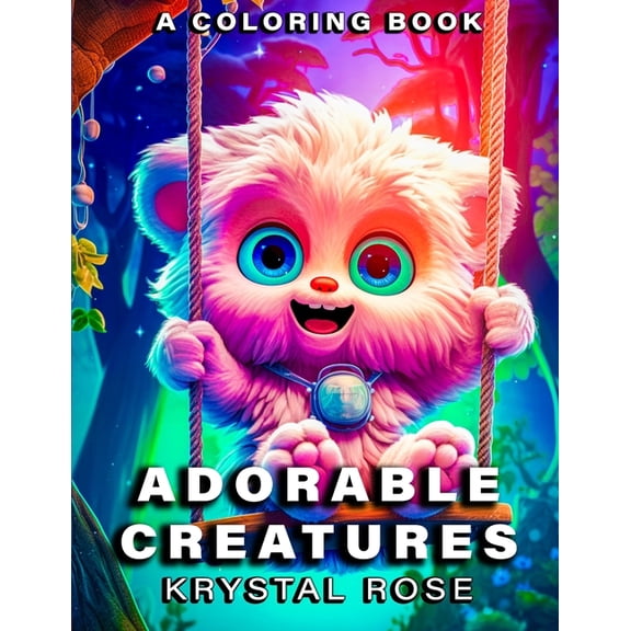 Adorable Creatures : A 100-Page Coloring Book with Cute and Creepy Monsters for Children and Adults (Paperback)