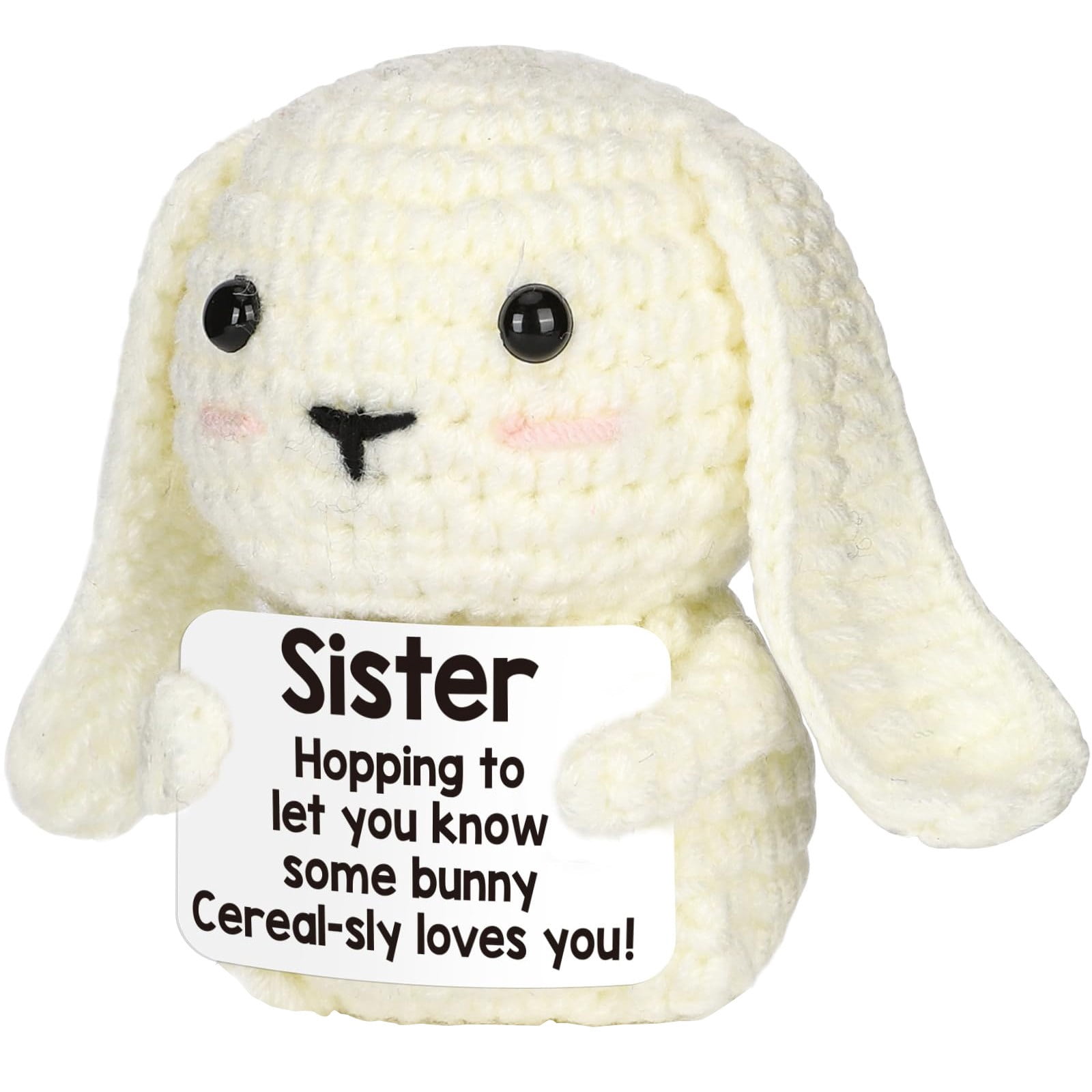 Toy Message Adorable Crochet Bunny Teacher Appreciation Gift Handmade Plush Toy ...