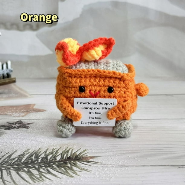 Adorable Crochet Dumpster Fire-Crochet Trash Can Burning-Emotional