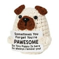 thumbnail image 1 of Adorable Crochet Pug Dog Plush Toy with Motivational Sign Perfect Gift for Dog Lovers and Home Decor, 1 of 4