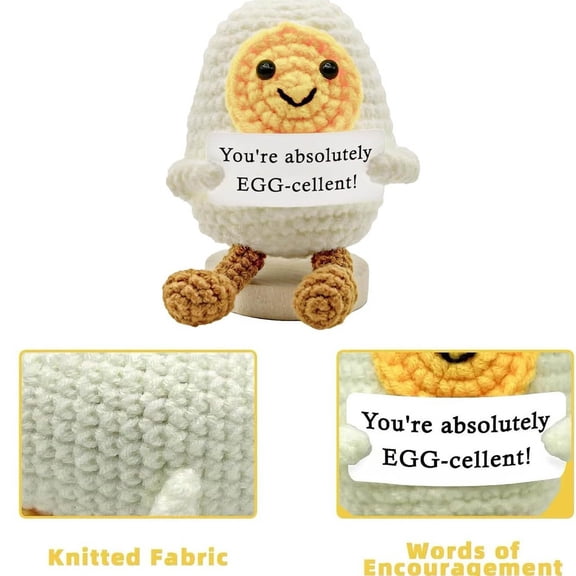 Adorable Crocheted Egg Woolen Doll With Positive Energy For Kids And Adults18951