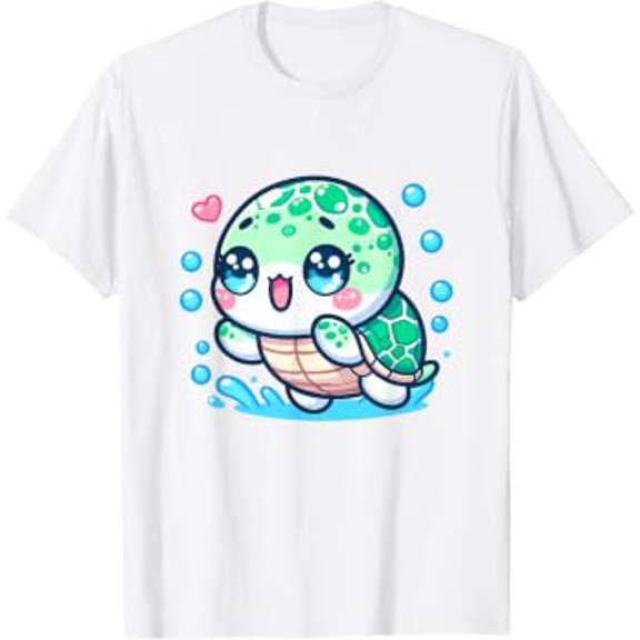 Adorable Cute Japanese Kawaii Chibi Sea Turtle T-Shirt
