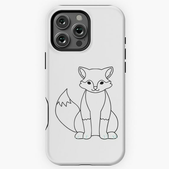 Adorable Cute Little Fox Animal Phone Case for iPhone 16 15 14 13 12 11 Pro Max - Trendy Everyday Phone M97
