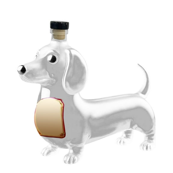 Adorable Dachshund - Shaped Glass Bottle: Multicolor, Durable & Perfect for Storing and Displaying Your Favorite Spirits