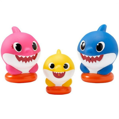 Adorable Decorations with Collectible Figurines Baby Shark Mom, Dad and Little One, by DecoPac