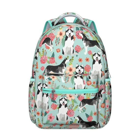 Adorable Dog Backpack for College & Travel - Ergonomic Laptop Backpack with Side Pouch, Breathable Mesh Back, Spacious Compartment, Perfect for Pet Lovers